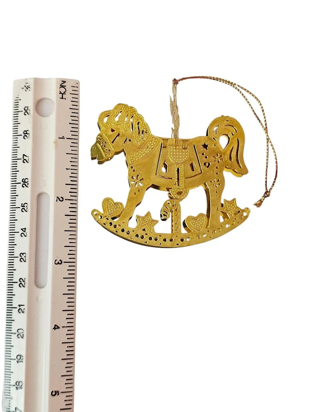 1991 International Silver Company Solid Brass Rocking Horse Ornament